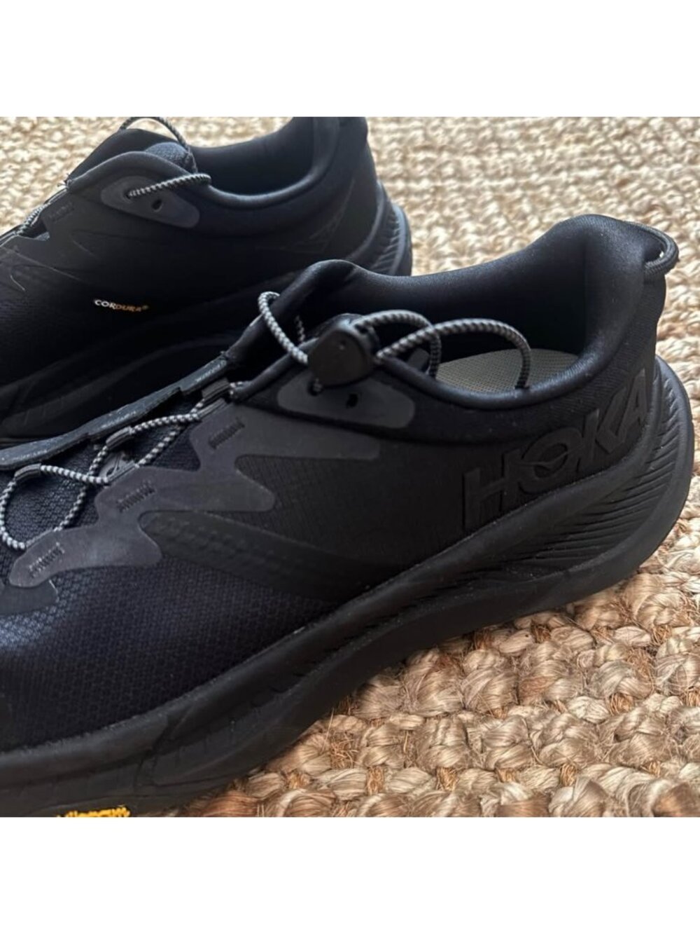 Hoka One One Transport Black Womens 10.5 B Sneakers Shoes 1123154 BBLC